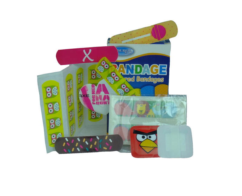 Printed adhesive bandages