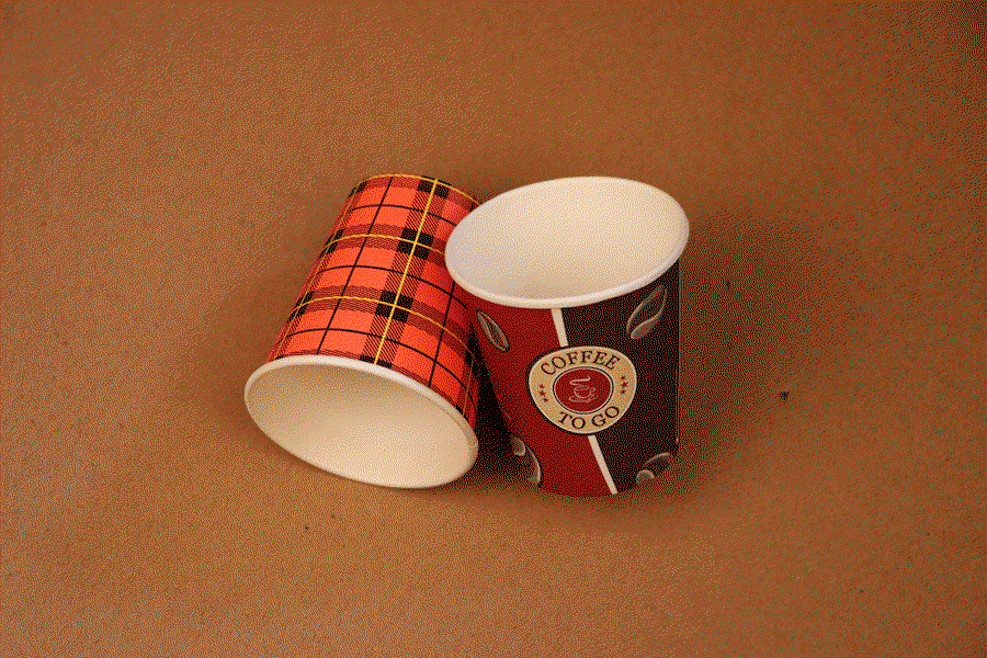 Paper cup 7 oz custom print and single wall image