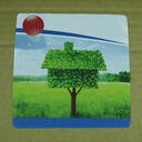 Large microfiber TV cleaning cloth with custom print image