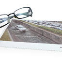 Large microfiber TV cleaning cloth with custom print image