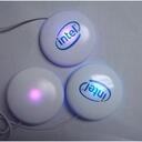 USB button for website promotion with custom logo image