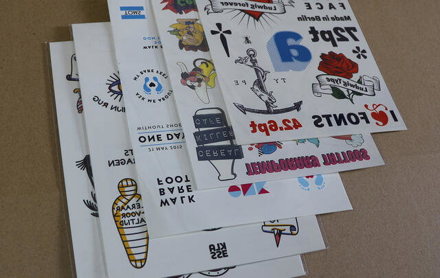 Fake tattoo A5 size (5.8 x 8.3 inches) with custom print image