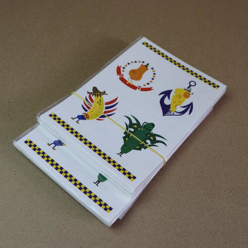 Temporary transfer tattoo A6 size (105 x 148 mm) with custom print Tatouage temporaire personnalisé 105 x 148 mm image