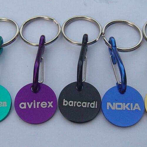 Aluminium stamped coin keychain image