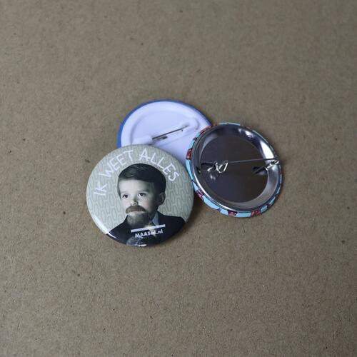Metal button badge 40mm with custom print Badge bouton métal personnalisé 40mm image